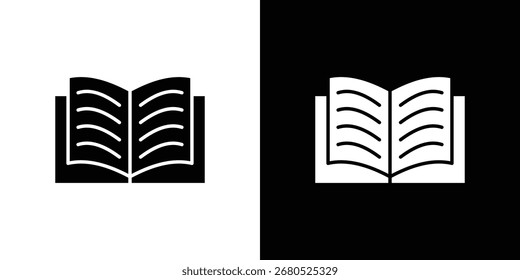 Book icon. flat and line style collection.
