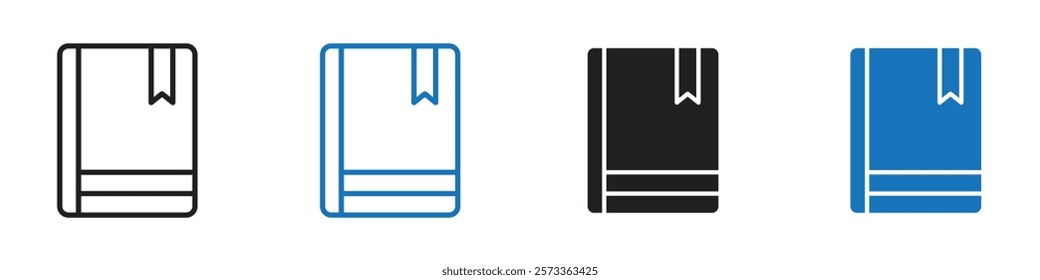 Book icon Flat line symbol