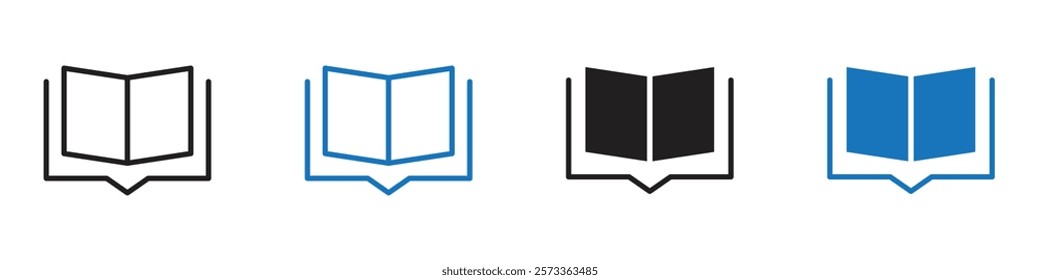 Book icon Flat line symbol