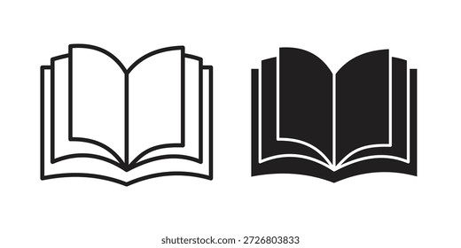 Icono de libro icono plano simple. Versión Liner - Vector de stock.