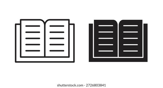Icono de libro icono plano simple. Versión Liner - Vector de stock.