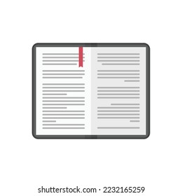 Icono de libro. Un estilo sencillo y plano. EPS vectorial 10.