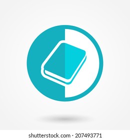 Book icon in flat style 
