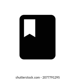 Buchsymbol. Flaches Design einzeln auf weißem Hintergrund. Vektorgrafik