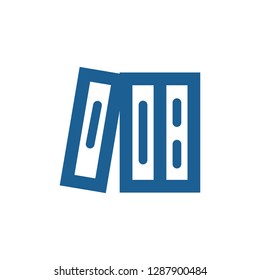 Book icon in flat style on white background.