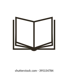 Book Icon in flat style on a  white background