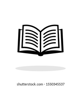 Book icon in flat style. Opened book symbol for your web site design, logo, app, UI Vector EPS 10.