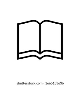 Buchen Sie Icon im flachen Stil. Symbol für ein Papierbuch einzeln auf weißem Hintergrund. Einfache Lernabstrakte Ikone. Vektorillustration-Illustration für Grafikdesign, Logo, Web, UI, mobile App.