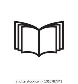 Book icon flat style trendy