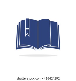 Book icon in flat style. Vector symbol. 