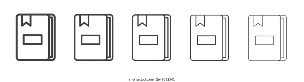 Icono de libro Símbolo de ilustración delgada plana