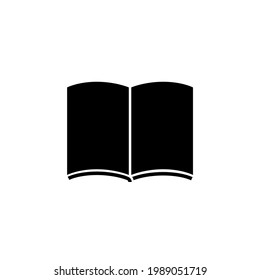 Book icon flat vector design black color isolated.