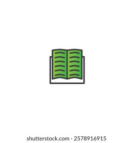 Book icon flat vector design