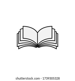 Book icon flat vector illustration. Education symbol.