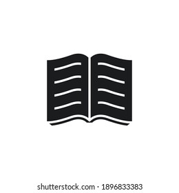 Book icon flat vector illustration