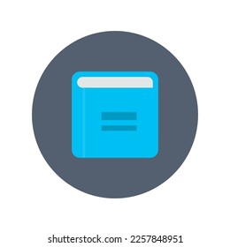 Book icon, Flat vector illustration for web and mobile interface, EPS 10
