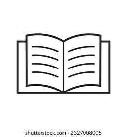 Book icon flat vector illustration.