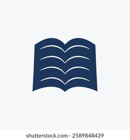 Book icon flat vector illustration