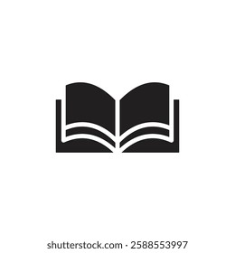 Book icon Flat vector set outline