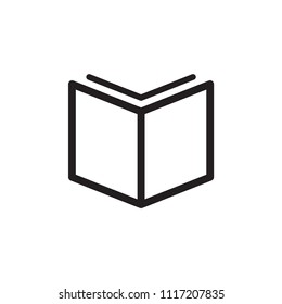 Book icon flat vector template design trendy