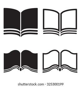 Book icon in four variations