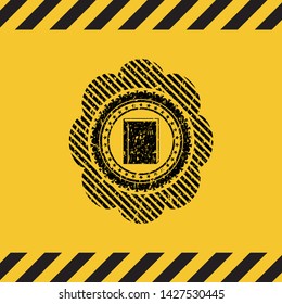 book icon grunge warning sign emblem. Vector Illustration. Detailed.