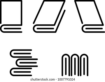 Book Icon, Hard Cover Book, Vector Art Illustration