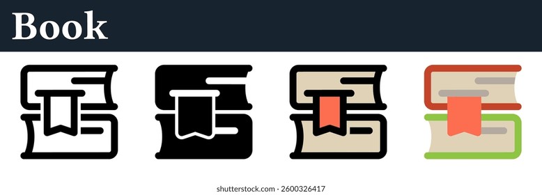 Book icon, ideal for education, library and literacy apps.