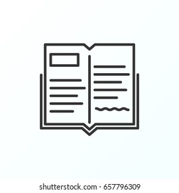 Book icon illustration isolated vector sign symbol