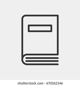 Book icon illustration isolated vector sign symbol