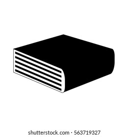 book icon image black and white vector illustration design 