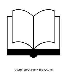 book icon image black and white vector illustration design 