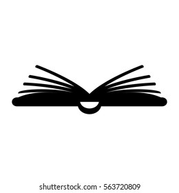 book icon image black and white vector illustration design 