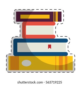 book icon image sticker  vector illustration design 