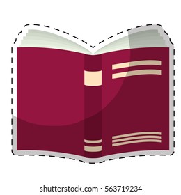 book icon image sticker  vector illustration design 