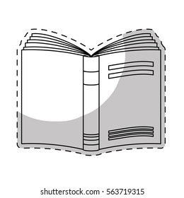 book icon image sticker  vector illustration design 