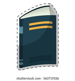 book icon image sticker  vector illustration design 