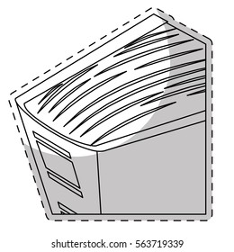 book icon image sticker  vector illustration design 