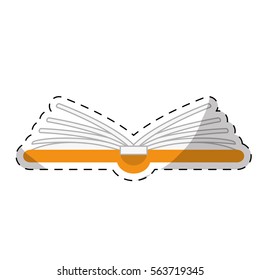 book icon image sticker  vector illustration design 