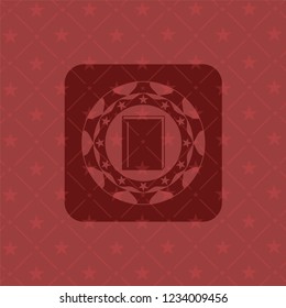 book icon inside badge with red background
