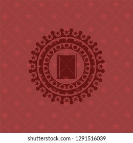 book icon inside badge with red background