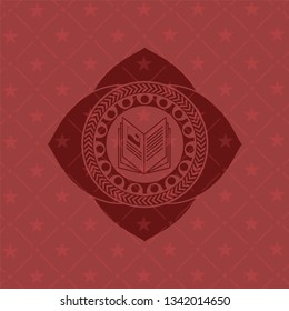 book icon inside badge with red background