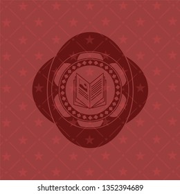 book icon inside badge with red background
