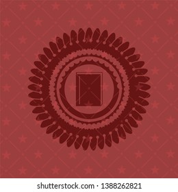 book icon inside badge with red background