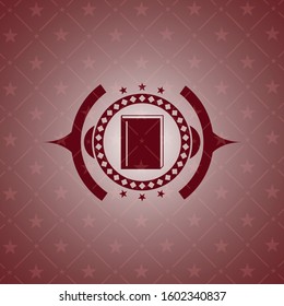book icon inside badge with red background