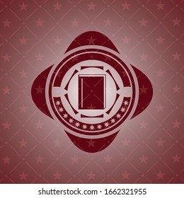 book icon inside badge with red background