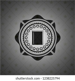 book icon inside black emblem