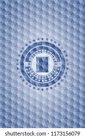book icon inside blue hexagon badge.