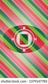 book icon inside christmas emblem.