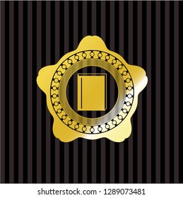 book icon inside gold badge